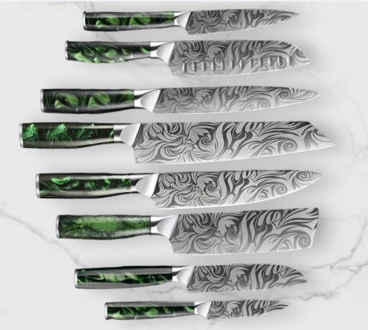 Emerald Edition 8 Piece Stainless Steel Knives